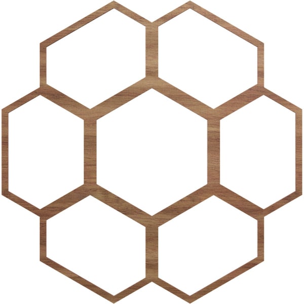 Ekena Millwork Florin Wood Fretwork Pierced Ceiling Medallion, Walnut, 30"OD x 10 1/2"ID x 3/8"T CMWP30X30X0375FOWA - main
